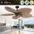 Import Wholesale Natural Style Fancy Palm Leaf Blade Fan Light Decorative Ceiling Fan With Light And Remote Control from China