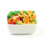 Wholesale OEM Fruit Flavor Candy Various Tastes Fruit Soft Sweets Gummy Diced Papaya Fruit Snacks