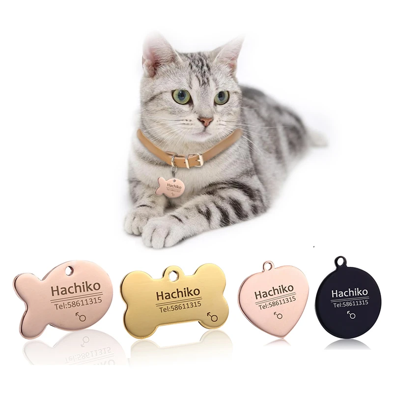 Wholesale pet tag sublimation tags shape blank metal bone dog pet tag