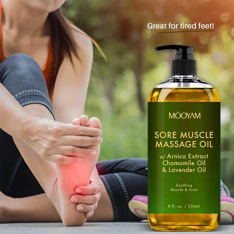 Wholesale private label natural organic lanvender relaxing anti cellulite massage body oil