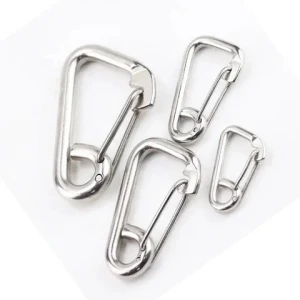 Wholesale Security Buckle Gourd Spring Hook Keychain 304 Stainless Steel Carabiner easy snap hook