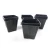Import wholesale  Square Nursery Pot Plastic flower pot black garden pot from China