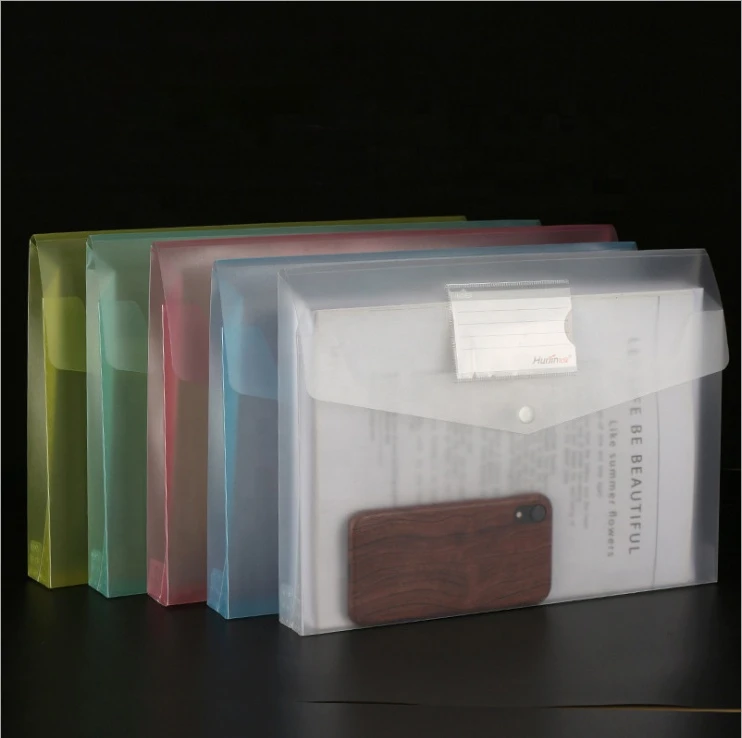 Wholesale Stock Clear Plastic Document Storage Bag a4 PP File Folder