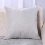 whosale cotton linen plain dyed solid sublimation blank cushion cover