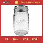 Wide mouth ball quart 32oz mason jar with no handle