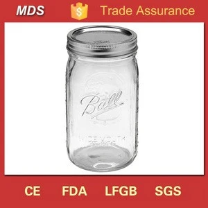 Wide mouth ball quart 32oz mason jar with no handle