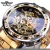 Import Winner Transparent Fashion Diamond Display  Gear Movement Retro Royal Design Men Mechanical Skeleton Wrist Watches from China