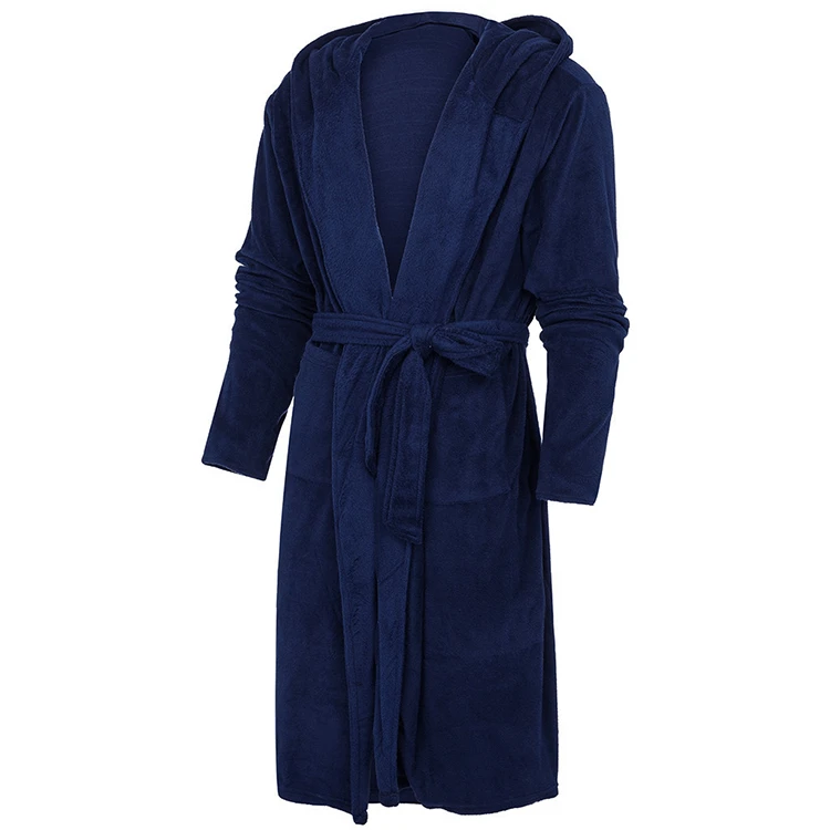 Women Female Knit Fleece Fur Gown Sleep Wear Bathrobe