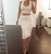 Import Women Sleeveless Crop Top and Bandage Pencil Skirt Lady White Two Pieces Separated Knee Length Dresses from China