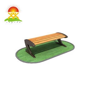 Wood bench with cast iron leg outdoor furniture garden park