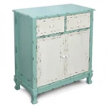 Wood Living Room Cabinet with Drawers and Doors Vintage Accent Storage Chest for Entryway