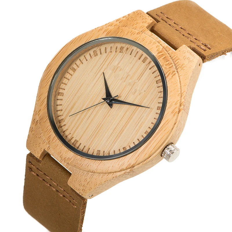 Wood Man Design Your Own Japan Quartz Bamboo Wooden Watch