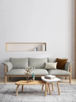 Wooden nordic design Set Fabric Durable Solid Wood Frame Sectional sofa set furniture