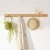 Import Wooden Wall-Mount Coat Rack with 7 Metal Rail Hooks For Entryway, Bedroom, Bathroom, Kitchen, Natural from China