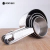WORTHBUY 4 Pcs/Set Stainless Steel Measuring Cups And Measuring Spoons Set Kitchen Tools For Baking Sugar Coffee Graduated Spoon