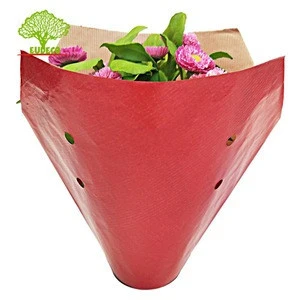 Wrapping Coated Kraft Paper Packaging Luxury Bouquet Flower Pot Cover Sleeves For Gift