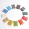 Xingyuan 2mm perforated crystal glass millet beads colorful mini beads loose beads DIY jewelry accessories