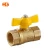 Import Y type yellow handle brass body male female threads three way ball valve for gas and plumbing from China