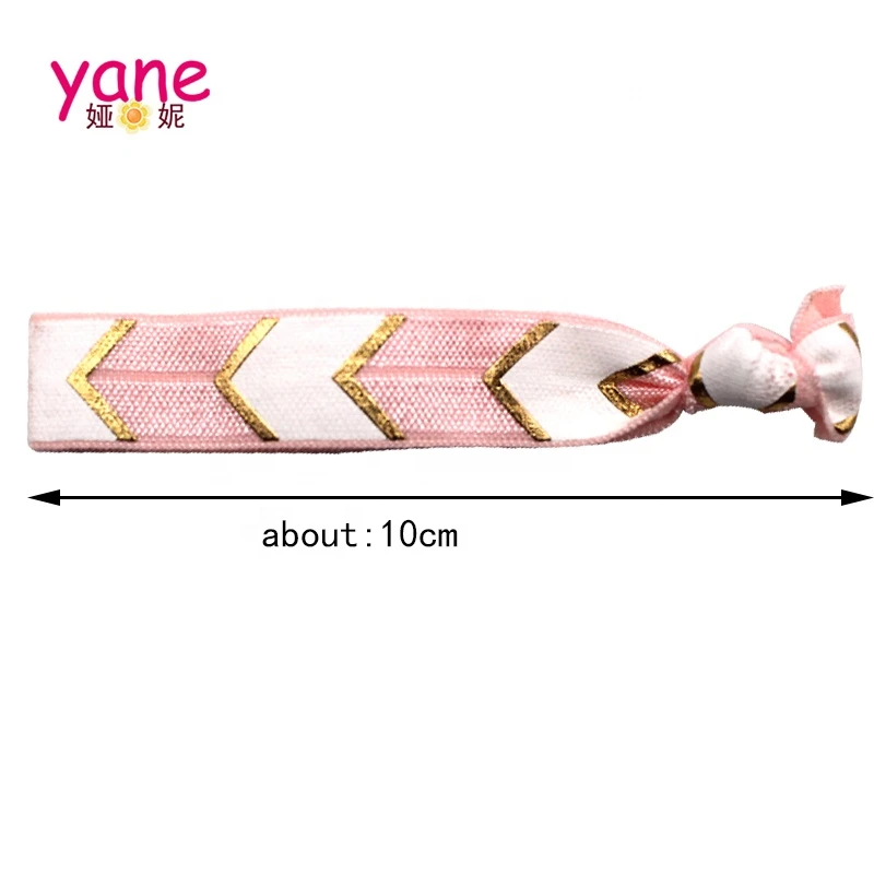 Yane fashion pink series hair ponytail tie for sweat girls hair tie
