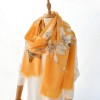 Yellow oversized branded wool fancy scarf women  autumn winter thin long scarves bandana shawl fashion pink pashmina