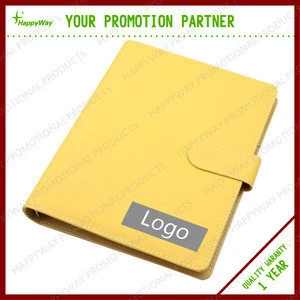 Yellow Spiral Notebook With Snap Closure, MOQ 1000 PCS 0701005 One Year Quality Warranty