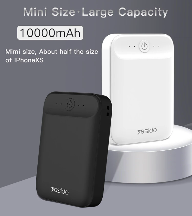 Yesido High Capacity Portable Mini 1000Mah 2 Micro Usb Charger Mobile Power Bank