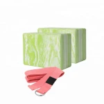 yoga block set eva yoga block  and  cotton  yoga strap