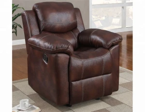 YR8063 Modern leather living room furniture popular recliner sofa set