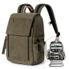 YSCA-2 Camera Bag Backpack Waterproof Canvas Professional Camera Bag with Rain Cover