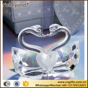 Ywbeyond Wedding Gifts for Indian Couple Crystal Craft Kissing Crystal Swan