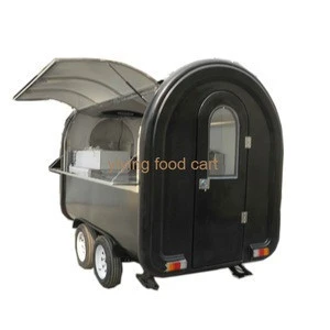 YY-FR280B Black 2018 Globe hot sale intricately designed food cart fast trailer food truck for sale