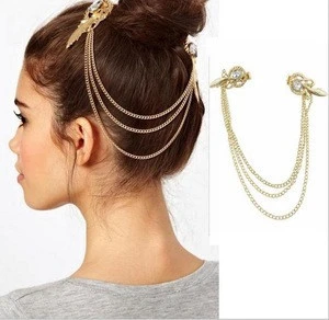 Z54152B Hot Summer Fashion Women Metal Head Chain Piece Dance Headband Hair chain Jewelry