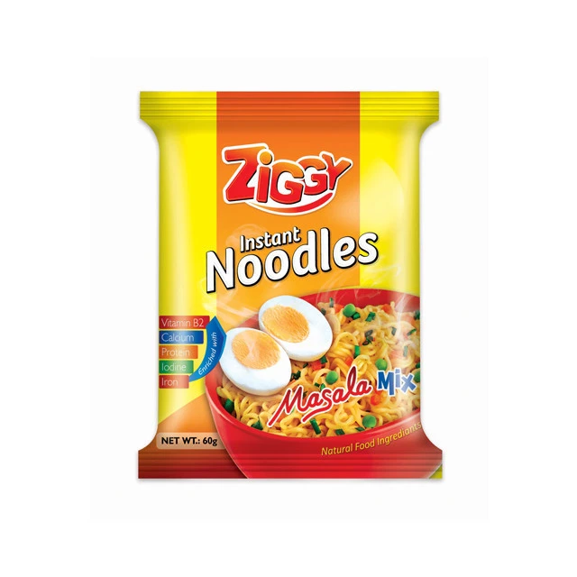 Ziggy Instant Noodles Masala Flavor 60 gm and 496 gm