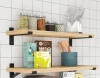 Wall Floating Shelves with Metal Support