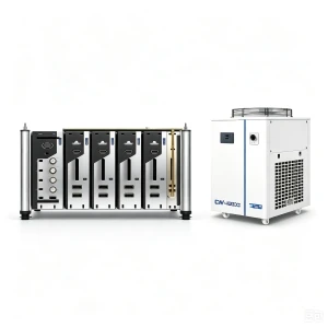 5kW 1080nm Fiber Laser Module with Supporting Industrial Water Chiller, Fiber Laser Cooling System