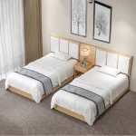 New Luxury Modern Hotel Soundproof King Size Queen Bed Frame Hotel Bedroom Furniture