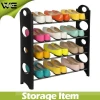 Easy assemble light weight stackable shoe rack with Black color(FH-SR0064)