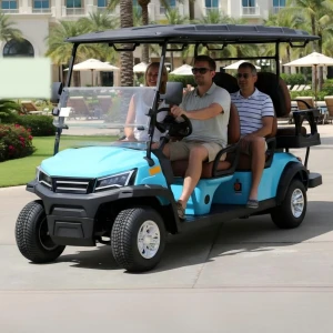 4+2 seater electric golf cart 60V lithium battery 5KW AC motor classic design