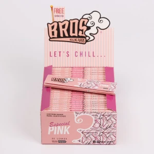 Customized Logo Pink Color Rolling Papers