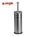 Modern Metal Compact Storage Organizer Cleaner Scrubber Stainless Steel Toilet Brush and Holder