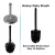 Import Modern Metal Compact Storage Organizer Cleaner Scrubber Stainless Steel Toilet Brush and Holder from China