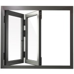 Factory price french bi fold glass window aluminium folding window
