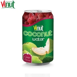 Free Sample 330ml VINUTCoconut water with Grape Mixed container max 8 flavors Suppliers And Manufacturers Low-Carb