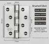 4 Inch 4x3x3 Thickened SUS304 Stainless Steel Butt Hinge, 3mm Thick Anti-rust Ball Bearing Door Hinge for All Types of