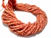 1 Strand Natural Peach Moonstone Rondelle Faceted 4-4.5mm,13" Gemstone Beads