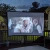 Import 100 inch Outdoor Projector Screen With Stand Rear Front Projections Movies Screen from China