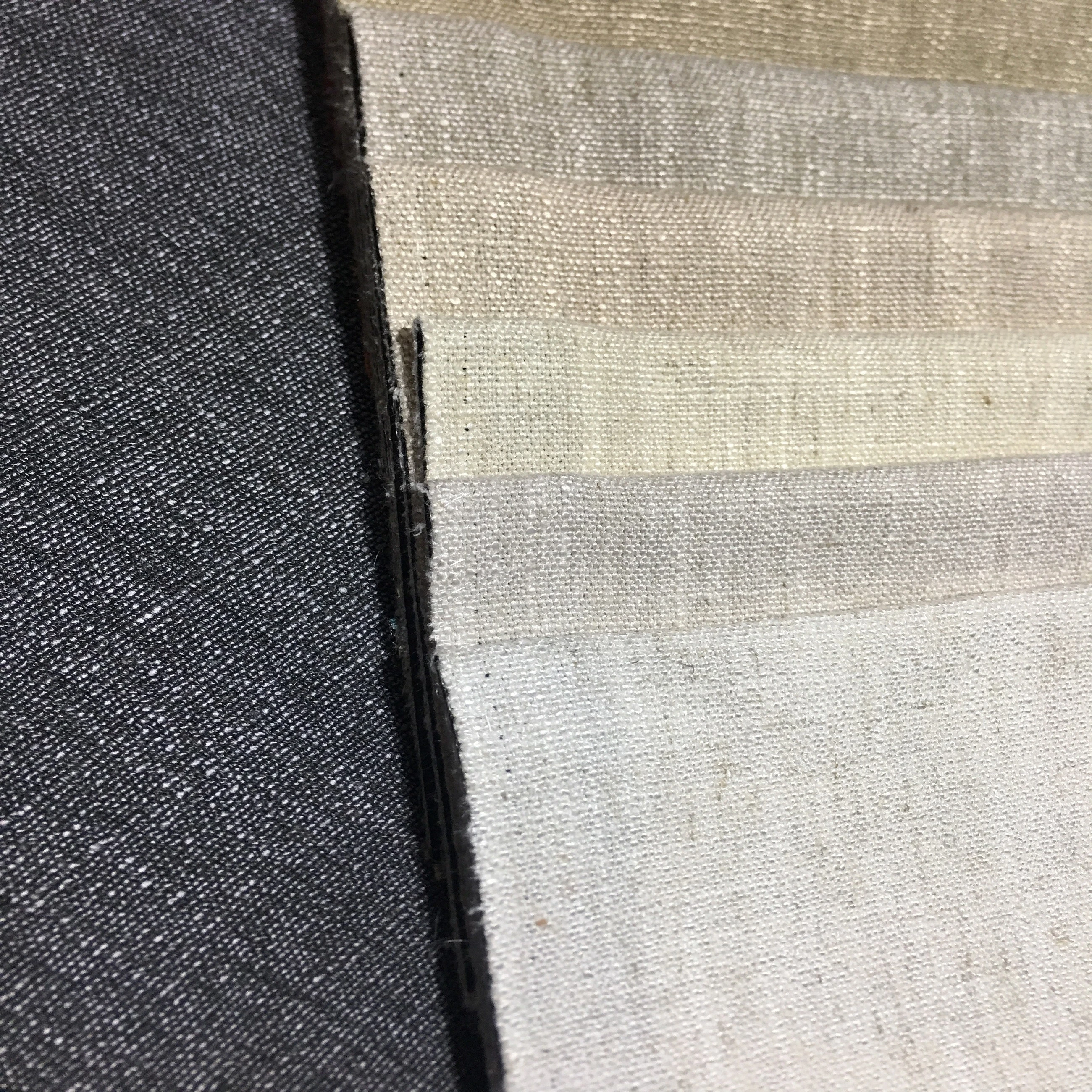 100% Wholesale jute linen cotton mix table cloth cover fabric