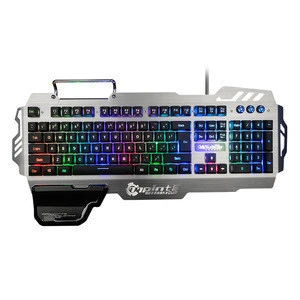 104Keys  LED Illumination Semi Mechanical  Keyboard With Metal panel Spanish