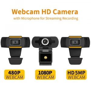 1080P PC Webcam USB Mini Computer Camera Built-in Microphone - USB Web Camera for Live Streaming, Video Calling and Recording