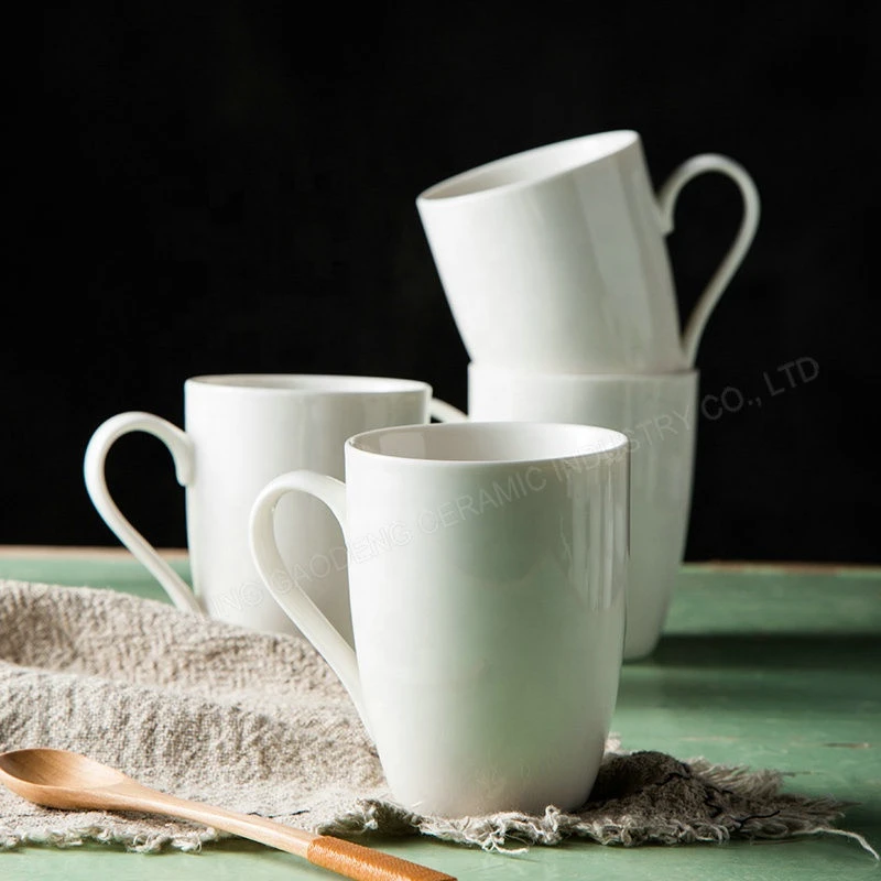 10OZ white coffee mugs ceramic, white porcelain mugs wholesale
